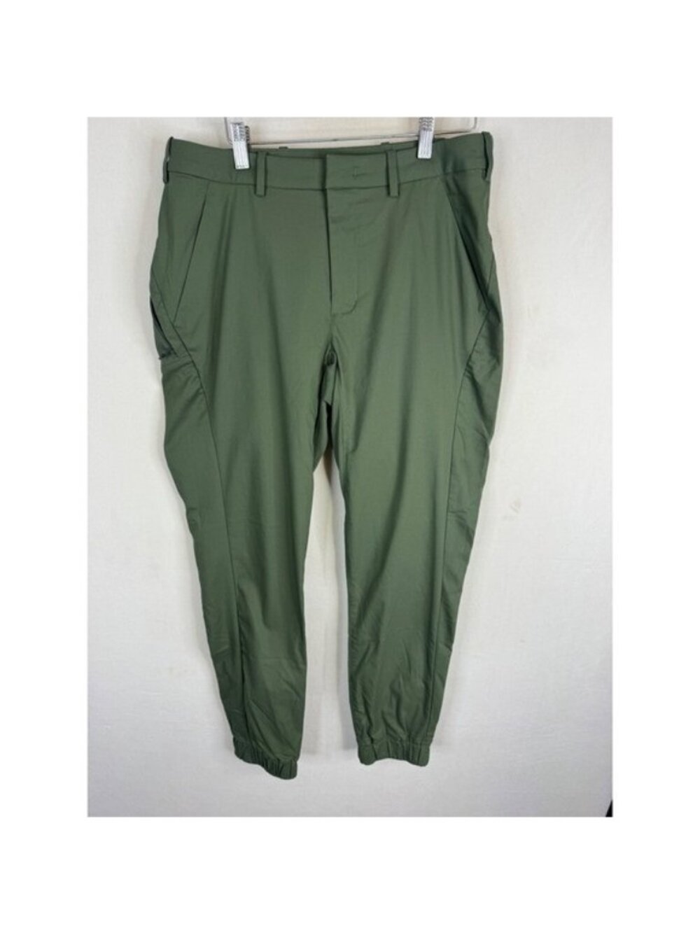Kit and Ace Mens Olive Green Commuter Jogger Pants Size 32 Tapered Stretch